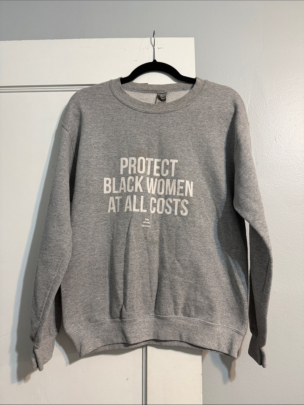 Protect Black Women At All Costs Gray Crewneck Sweatshirt